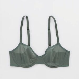 Aerie Smoothez Full Coverage Unlined Underwire Bra Size 32D Green
